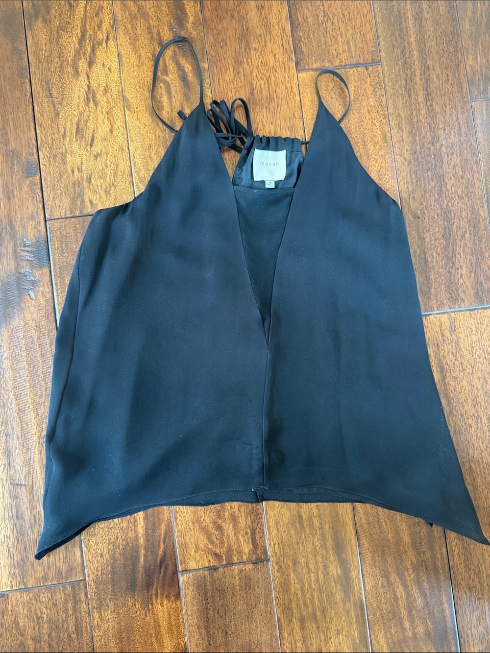 Mason Black V-Neck Strappy Camisole